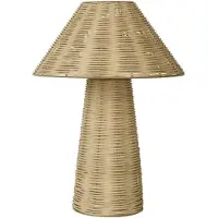 Searchlight Lampe de table en rotin Tulum Marron