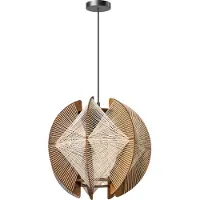 Eth Lampe suspendue en bois avec fils Jessica Noyer - Ø 50cm