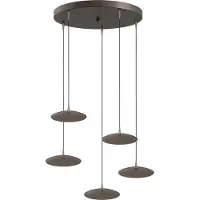 Masterlight Lampe suspendue à 5 lumières Scala Ø 50 cm de cacao brun