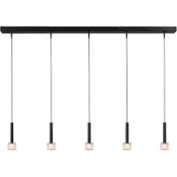 Masterlight Lampe suspendue à 5 lumières Fabro LED - Noir