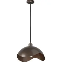 Masterlight Lampe pendante de conception Volta Ø40cm - ondulé - cacao