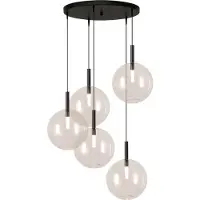 Masterlight Lampe pendante 5L vide Lido Ball avec un verre transparent de 24 cm Ø