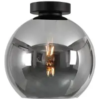 Artdelight Plafonnier Marino verre en titane Ø 25cm