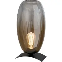 Masterlight Lampe de table Olive Ø18,5 cm verre - noir