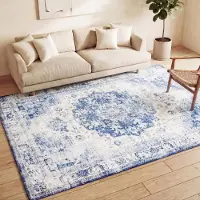 FRAAI Tapis vintage - Lago Bleu | 140x200 cm | Rectangulaire | Tissage plat