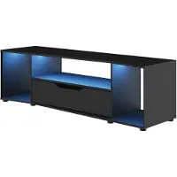 CALICOSY - Meuble TV gamer Hack - L163 x H48 x P45 cm