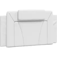 vidaXL Coussin de tête de lit "Viana" blanc 100 cm similicuir