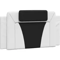 vidaXL Coussin de tête de lit Blanc et noir 100 cm similicuir