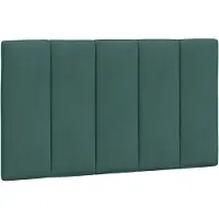 vidaXL Coussin de tête de lit "Hanko" vert foncé 80 cm velours