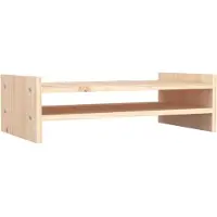 vidaXL Support d'écran 50x27x15 cm pin massif