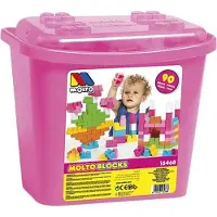 MOLTO Container Blocks 90 Pieces Multicolore 12-24 Months Enfants