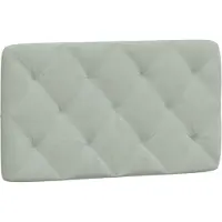 vidaXL Coussin de tête de lit gris clair 80 cm velours