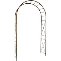 Praxis Arche Tube Rond 20mm Losange Fer Vieilli Dim.130x40x250cm