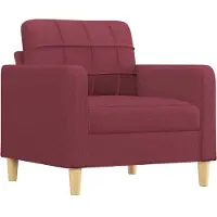 vidaXL Fauteuil canapé vin rouge 60 cm Tissu