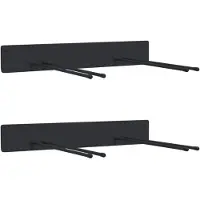 vidaXL Support d'appareils montage mural 2 pcs. noir acier