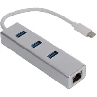 Velleman Enchère USB 3.1 TYPE C SUR RÉSEAU GIGABIT + HUB USB 3 CONNEXIONS - HOUSSE EN ALUMINIUM