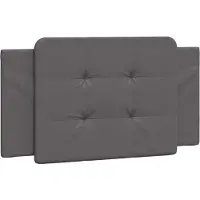vidaXL Coussin de tête de lit "Zadar" Gris 100 cm Similicuir
