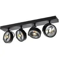SLV KALU CW, applique et plafonnier d'intérieur, quad, QPAR111, noir, 4x75W