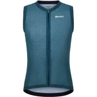 Santini Opal Sleeveless Jersey Bleu L Homme