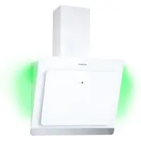 Klarstein Hotte Aspirante 60 cm, Hotte Aspirante Inclinée Silencieuse, Hotte de Cuisine 60cm avec Lampes LED, Débit d'Air Puissant 563m³/h, Efficacité Energétique A, Hotte avec Évacuation, Wi-Fi