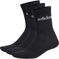 Adidas Chaussettes de sport 'Linear Crew Cushioned 3 Pairs' noir / blanc