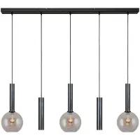 Masterlight Lampe suspendue pour salle à manger Bella 2 Huile tachetée avec verre doré