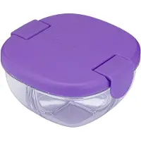 Yumbox Bol à collations - av. 3 compartiments - 385 ml - Haze Pu - - UneTaille - Boîte à Repas