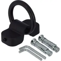 Relaxdays : ancrage mural et au sol, dispositif de sécurité pour vélo et moto, étrier de 14 mm, acier, plastique, ancrage pour vélo, noir