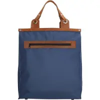 Run Away Sac à provisions avec poignée en cuir bleu