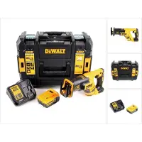DeWalt DCS 367 P1 Scie sabre sans fil 18V brushless + Coffret de transport TSTAK + 1x Batterie 5,0 Ah + Chargeur