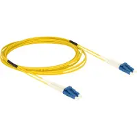 DeLOCK - Câble réseau - LC monomode (M) - vers - LC monomode (M) - 3.0m - Fibre optique - 9 / 125 micron - OS2 - sans halogène - Jaune (84607)