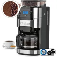 DS Produkte Machine à café avec moulin intégré, 900 W, acier inoxydable/noir, avec carafe en verre *Produit de deuxième choix*