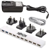 Tripp Lite 10-Port USB 3.0 / USB 2.0 Combo Hub - Chargement USB, 2 ports USB 3.0 & 8 ports USB 2.0 - Hub - 2 x SuperSpeed USB 3.0 + 8 x USB 2.0 - Desktop