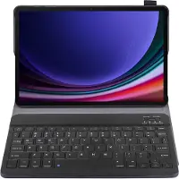 Cazy Housse pour Tablette avec Clavier compatible avec Samsung Galaxy Tab S9 / S9 FE / S10 FE / S10 Lite - Étui Clavier Bluetooth QWERTY Portuguese - Noir