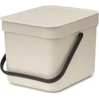 Brabantia Poubelle Sort & Go 6 l, beige clair