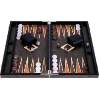 Longfield Backgammon 18" - Bois de racine de noyer (Allemand, 2 Joueur)