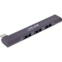 InLine Slim USB-C Hub, 4 ports, USB 3.0 + 3x USB 2.0, forme étroite