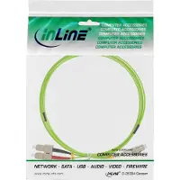 InLine - Cordon de raccordement - LC multi-mode (M) pour SC multi-mode (M) - 7.5 m - fibre optique - duplex - 50 / 125 microns - OM5 - sans halogène - vert