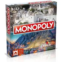 Win2Win Tech Hasbro Monopoly, jeu de société classique pour familles et enfants, édition Pouilles et Basilicate, à partir de 8 ans, multicolore, édition spéciale, 35x35x10