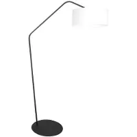 Steinhauer Lampadaire Zig-Zag noir avec abat-jour blanc Ø 50cm