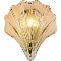Searchlight Applique murale Shell avec verre ambré