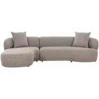 House Nordic Kingston canapé avec 2 coussins, gauche brun.