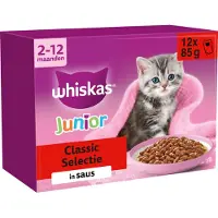 Whiskas Junior Sélection Classique en sauce multipack (12 x 85 g)