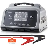 Vevor Chargeur de Batterie Intelligent 25 A 6 V 12 V 24 V Chargeur de Batterie Voiture Lithium LiFePO4 Plomb-acide pour Auto Moto Camping-car Bateau