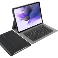 Cazy Housse pour Tablette avec Clavier compatible avec Samsung Galaxy Tab S7 FE - Étui Clavier Bluetooth QWERTZ - Noir