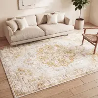 FRAAI Tapis vintage - Lago Jaune | 140x200 cm | Rectangulaire | Tissage plat