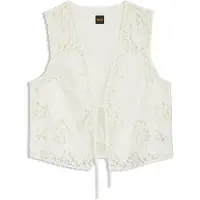 BOSS Gilet brodé avec fermeture par cravate