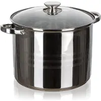 Banquet Marmite en acier inoxydable 28cm avec couvercle en verre 13,5L