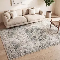FRAAI Tapis vintage - Lago Gris | 230x330 cm | Rectangulaire | Tissage plat