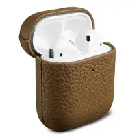 Accezz Coque en cuir véritable Apple Airpods 1 / 2 - Taupe